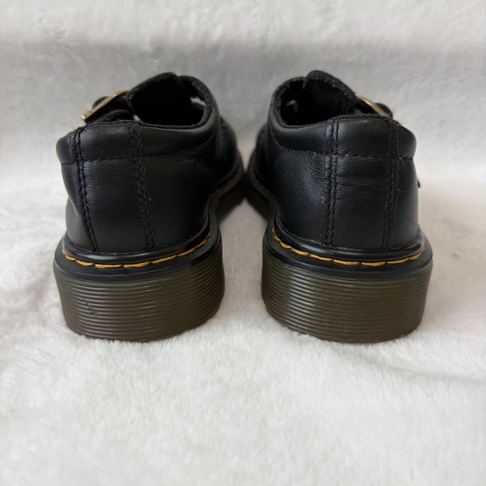 DR. MARTENS Leather Mary Jane T Strap Shoes Girls 12 US Double Buckle 8065 Black - Picture 8 of 12